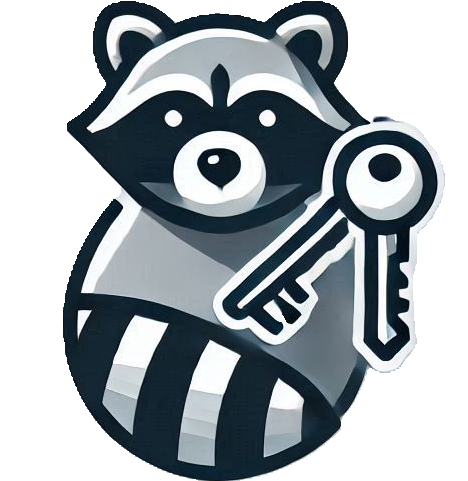 Raccoon Locksmith Logo